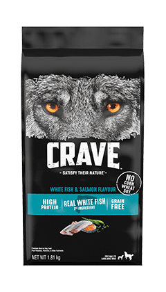 CRAVE<sup>TM</sup> TM ADULT DRY DOG FOOD WHITE FISH AND SALMON FLAVOUR, 1.81KG