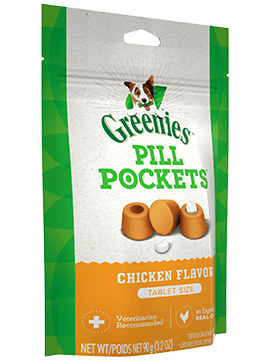 PILL POCKETSâ„¢ Adult Dog Treats Tablet Size Chicken Flavour, 30 Treats 90g (3.2oz), Pouch