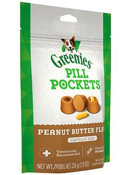 PILL POCKETSâ„¢ Adult Dog Treats Capsule Size Peanut Butter Flavour, 30 Treats 224g (7.9oz), Pouch