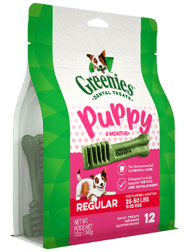 GREENIESâ„¢ Puppy 6+ Months Regular Size Dog Dental Treats