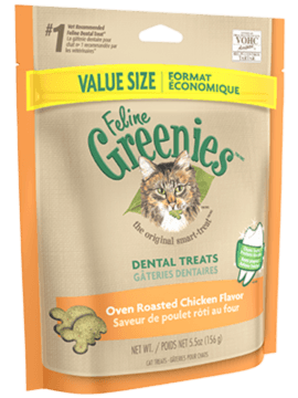 GREENIES<sup>MC</sup> Gâteries Dentaire pour Chats Saveur de Poulet de Rôti au Four