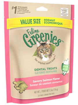 GREENIES<sup>MC</sup> Gâteries Dentaire pour Chats Saveur de Saumon Aromatique