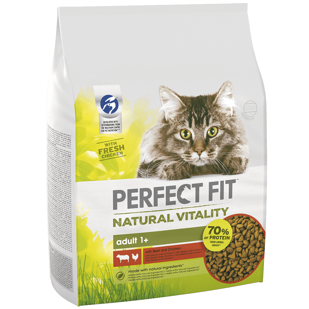 Perfect Fit™ Natural Vitality Adult Dry Cat Food Beef & Chicken
