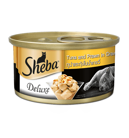 SHEBA® Deluxe Tuna Fillet and Prawn in Gravy