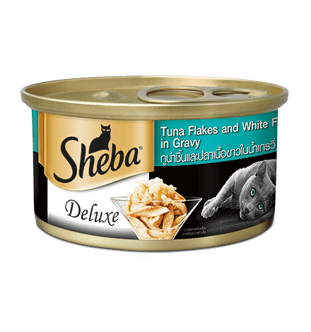 SHEBA® Deluxe Tuna and White Fish in Gravy