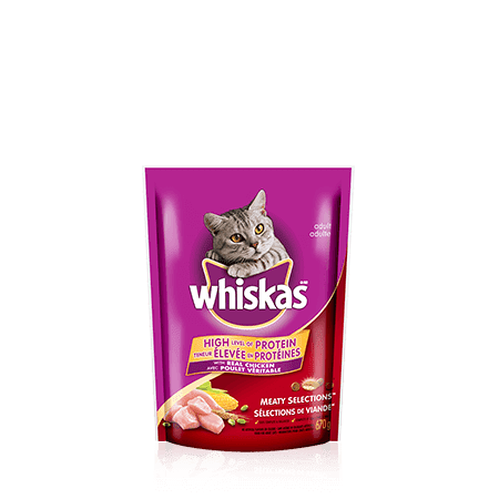 Nourriture sèche pour chats WHISKAS<sup>MD</sup> SÉLECTIONS DE VIANDE avec poulet véritable, 670 g