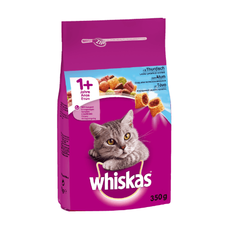WHISKAS® ADULT 1+ Πλήρης Ξηρή Τροφή για Γάτα με Τόνο 350g