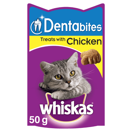 WHISKAS® Dentabites Υγιεινές Λιχουδιές με Κοτόπουλο 50g