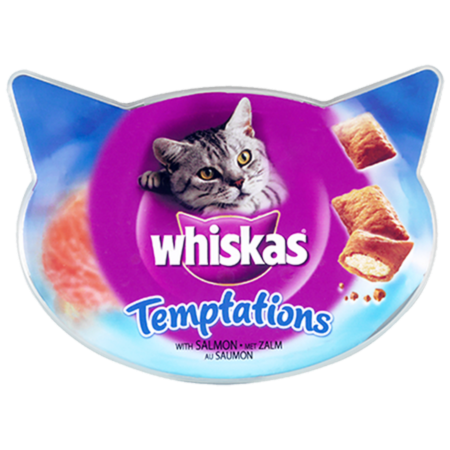 WHISKAS® Temptations™ με Σολομό 60g