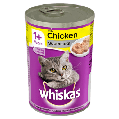 WHISKAS® 1+ Κονσέρβα με Κοτόπουλο Πατέ 400g