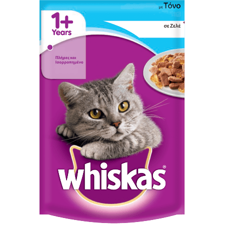 WHISKAS® 1+ Φακελάκι με Tόνο σε Σάλτσα 100g