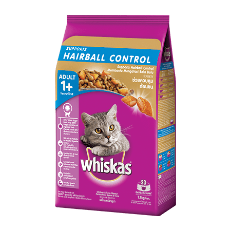 Whiskas<sup>®</sup> Dry Adult 1+ Hairball Control