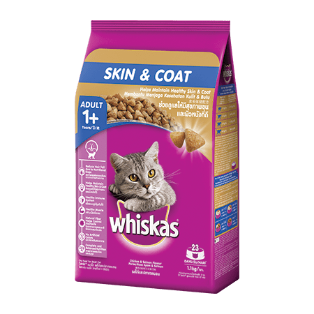 Whiskas<sup>®</sup> Dry Adult 1+ Skin & Coat