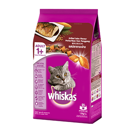 Whiskas<sup>®</sup> Dry Adult 1+ Grilled Saba Flavour