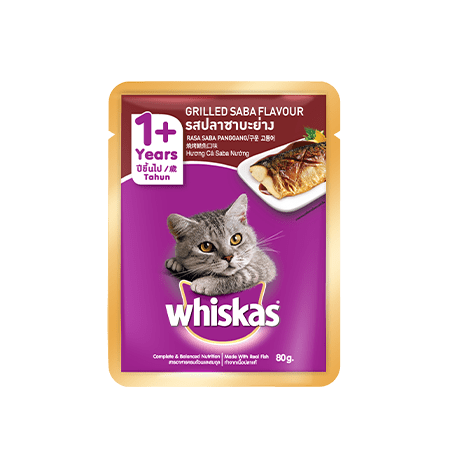 Whiskas<sup>®</sup> Pouch Adult 1+ Grilled Saba Flavour