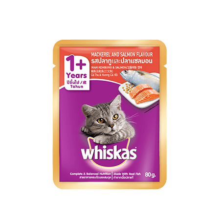 Whiskas<sup>®</sup> Pouch Adult 1+ Mackerel & Salmon