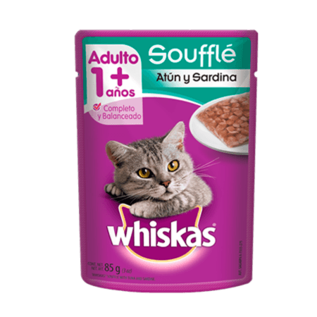 WHISKAS® Soufflé Atún y Sardina