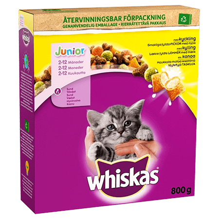 WHISKAS® Junior Kyckling 5x800g