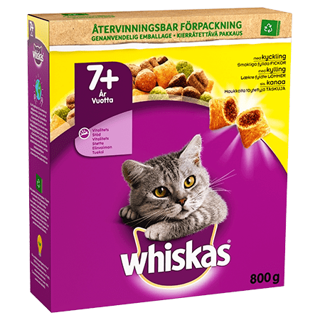 WHISKAS® 7+ Kyckling 5x800g