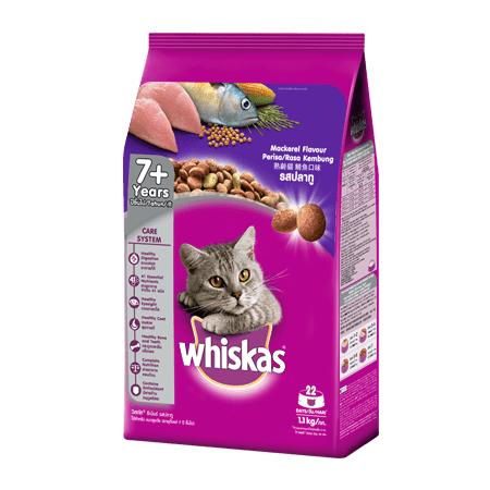 Whiskas® Dry Adult 7+ Mackerel Flavour