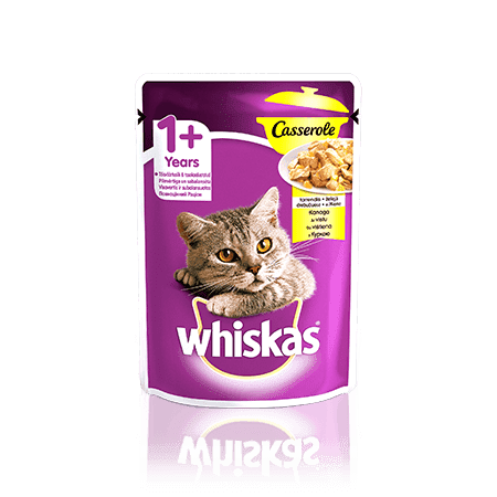 WHISKAS® Casserole з куркою в желе для дорослих котів