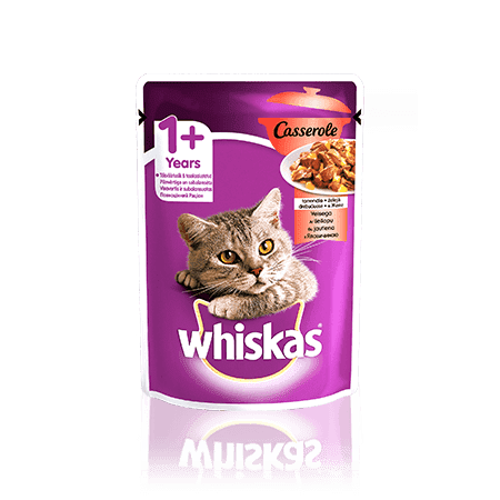 WHISKAS® Casserole з яловичиною в желе для дорослих котів