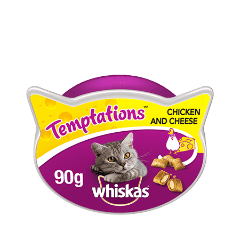 Whiskas® Temptations Cat Treats with Chicken and Cheese 90g